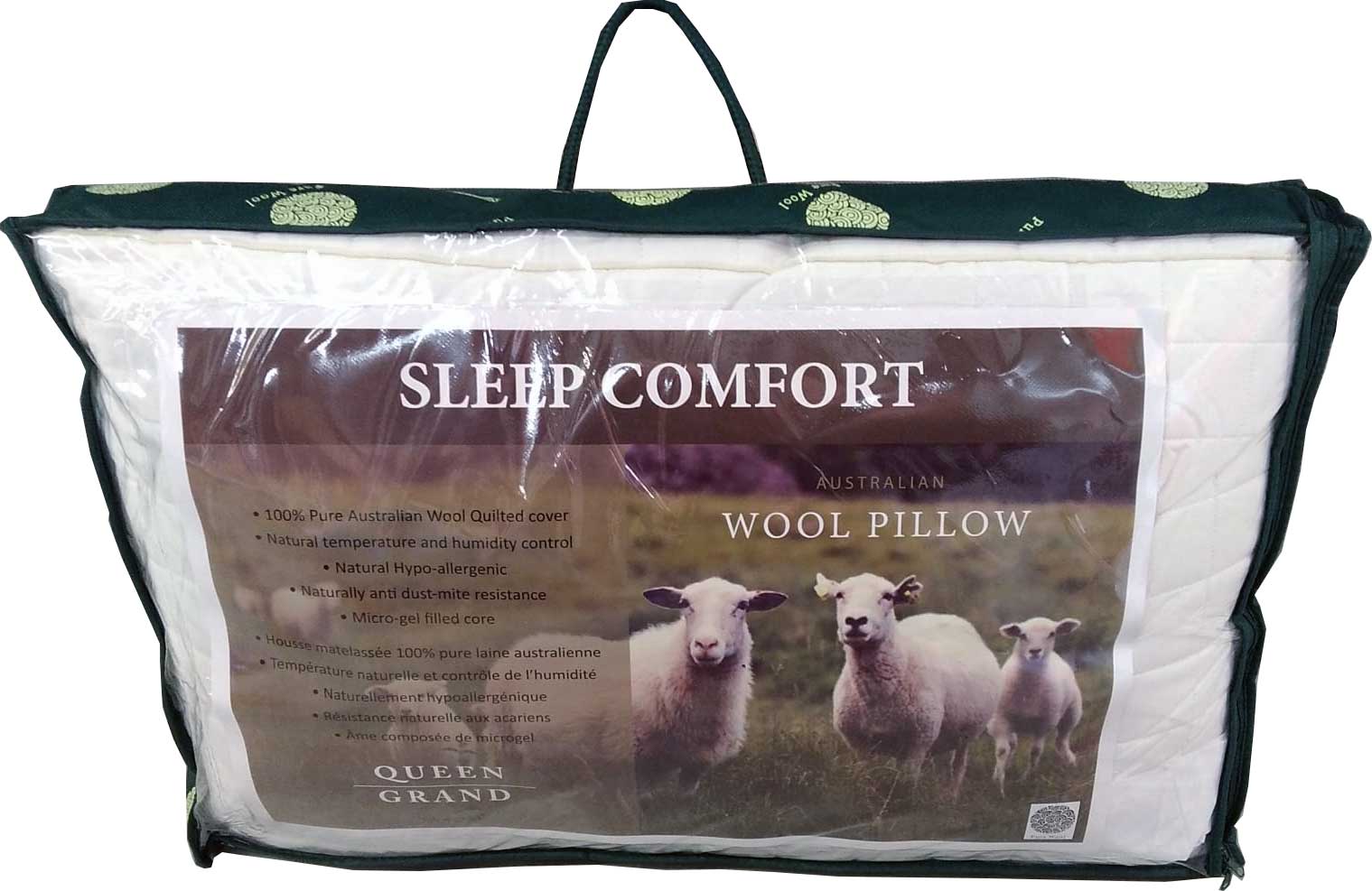 Australian Wool Pillows for Back & Side Sleeper by Sleep Comfort