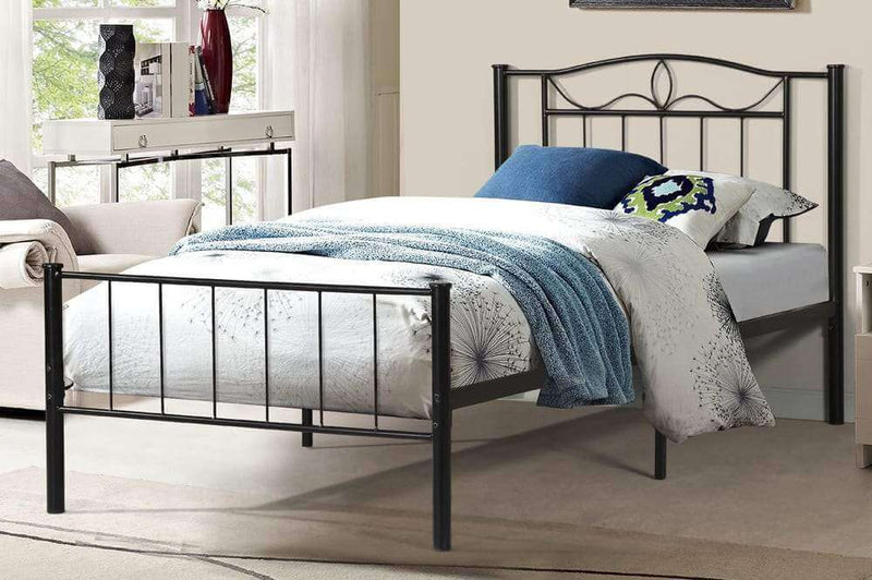 Black Metal Platform Bed