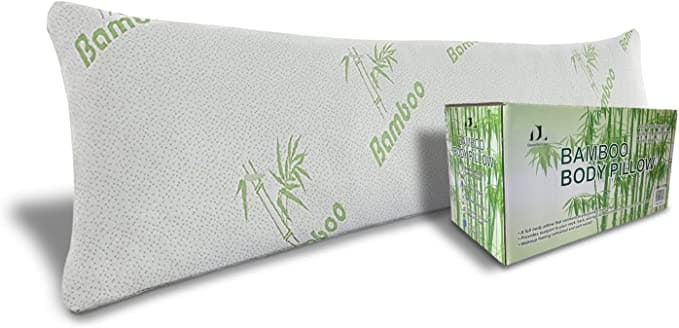 Bamboo Full Body Pillow for Adults - Cooling Long Pillow for Sleeping, Hypoallergenic Bamboo Pillow Cover - DirectBed | Mattress Stores Hamilton, Niagara Falls, St Catharines, Stoney Creek, Burlington, Oakville, Ancaster