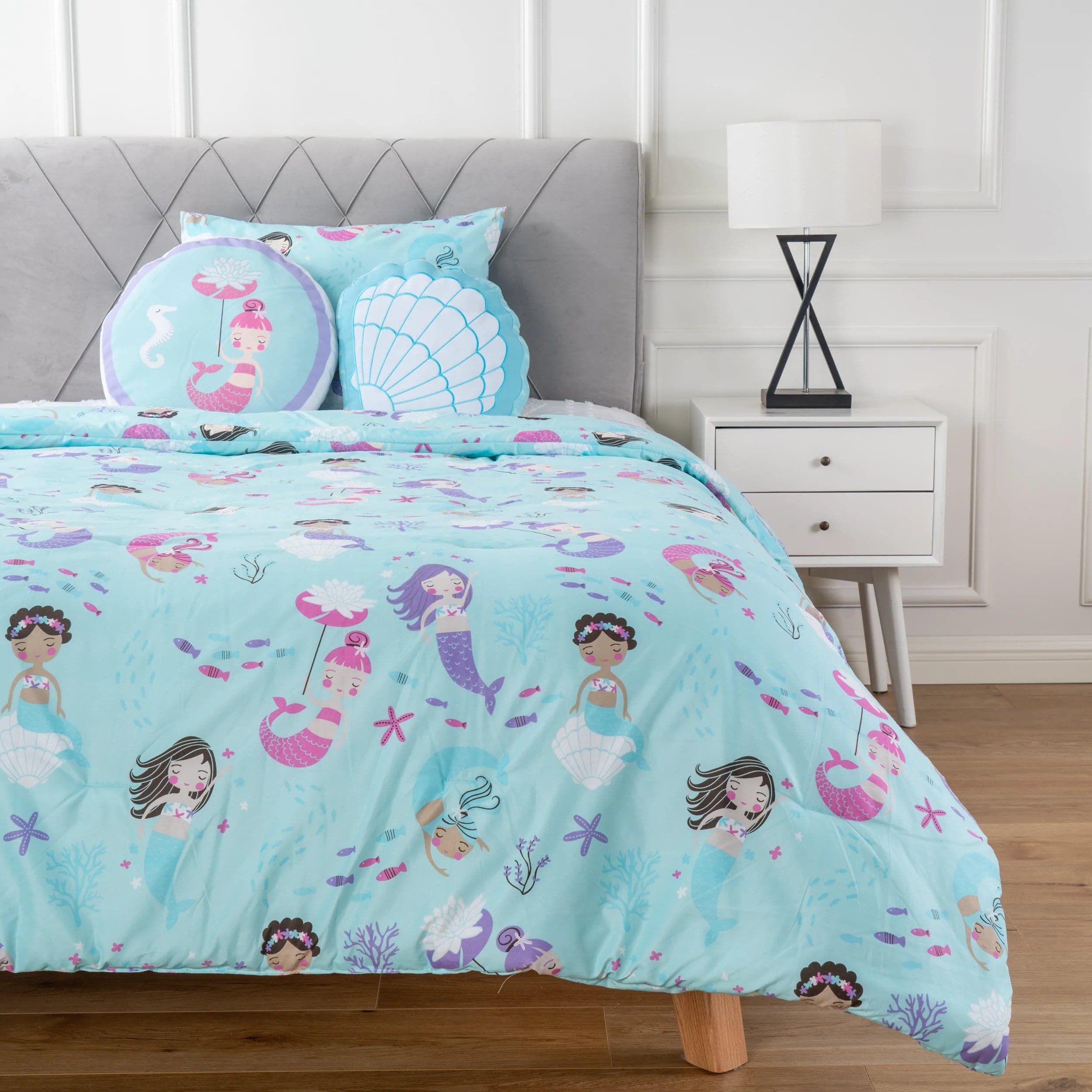 Mermaid Bed-in-a-bag Comforter Set for Children - Twin, Double