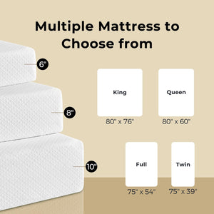 Rolanstar Queen Mattress with Waterproof Mattress Protector, 8 inch Gel Memory Foam Mattress in a Box, Fiberglass Free, Breathable for Cool Sleep & Comfy Support, CertiPUR-US Certified, White