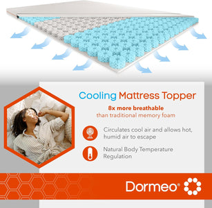 Dormeo RV King Mattress Topper - Relieving Octaspring Technology Mattress Topper - RV King Mattress Topper, Cooling Mattress Topper - 3 inch Mattress Topper King - RV King Mattress Toppers