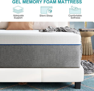 Queen Mattress,10 Inch Breathable Memorys Foam Mattress with Supportive and Pressure Relieving Queen Size Mattress in One Box