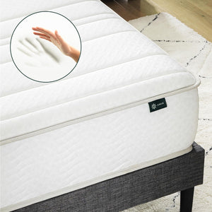 Zinus Queen Mattress - 8 Inch Foam and Spring Hybrid Mattress, Affordable Mattress, CertiPUR-US Certified Foam with Pressure Relief, Mattress in a Box, 10-Year Warranty, Queen Size