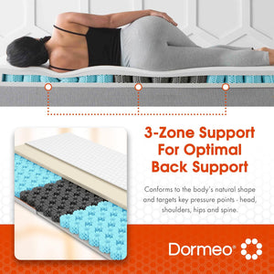 Dormeo California King Mattress Topper - Relieving Octaspring Technology - California King Mattress Bed Toppers, Cooling Mattress Topper - 3 inch Mattress Topper King - Mattress Pad California King