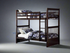 Single over Single Convertible Wood Bunk Bed in Espresso Colour Convertible