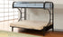 Black Metal Single over Double C Futon Bunk Bed includes Futon Mattress