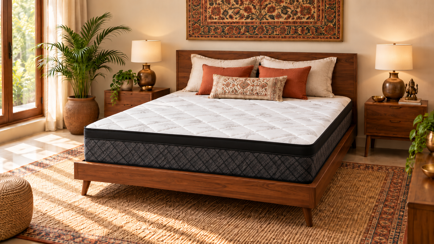 Heavenly Hard-Like-Rock California King mattress in bedroom setting