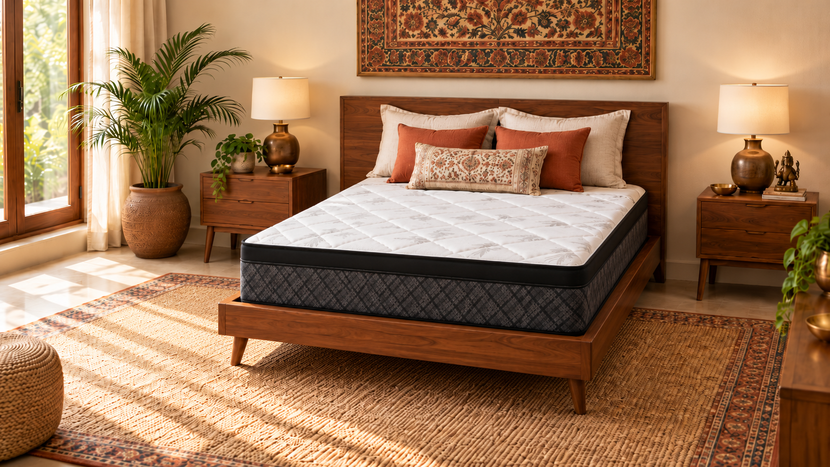 Heavenly Hard-Like-Rock Double mattress in bedroom setting
