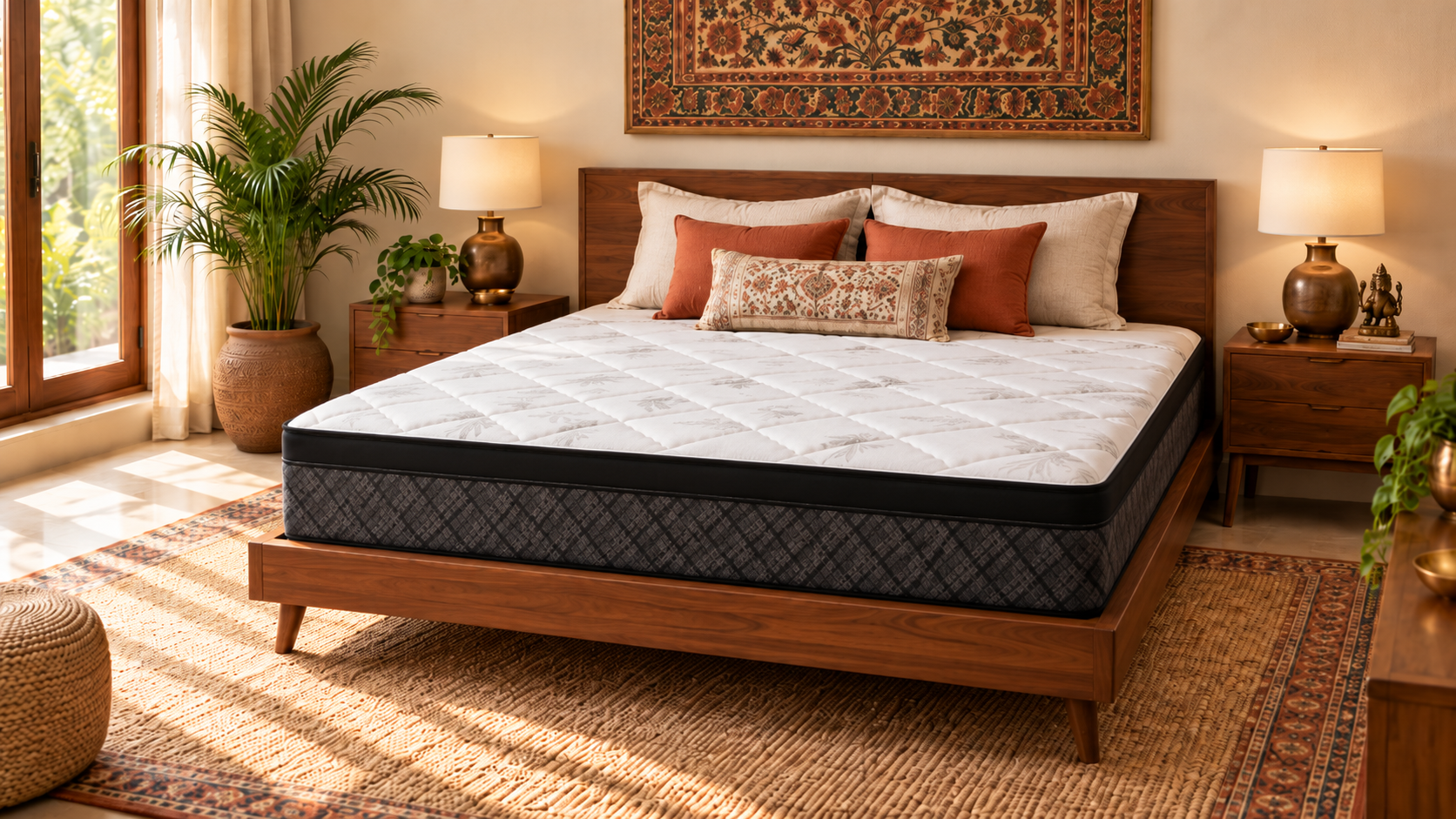 Heavenly Hard-Like-Rock King mattress in bedroom setting