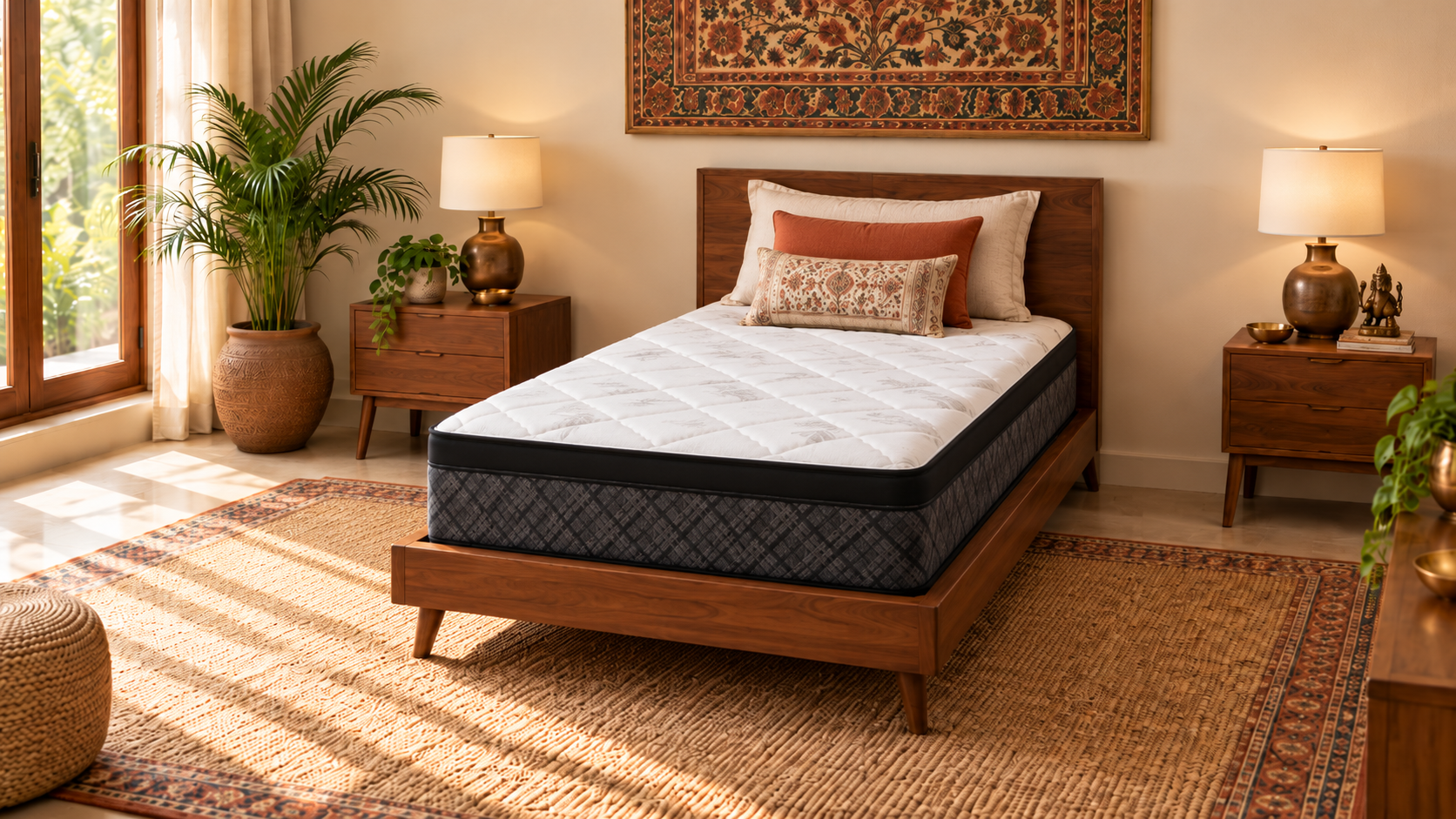 Heavenly Hard-Like-Rock Twin XL mattress in bedroom setting
