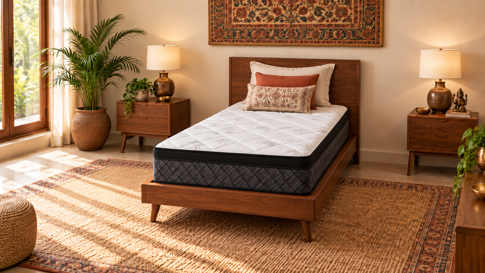 Heavenly Hard-Like-Rock Twin mattress in bedroom setting