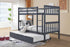 Heavy Duty Gunmetal Metal Bunk Bed Frame - Twin Over Double / Full