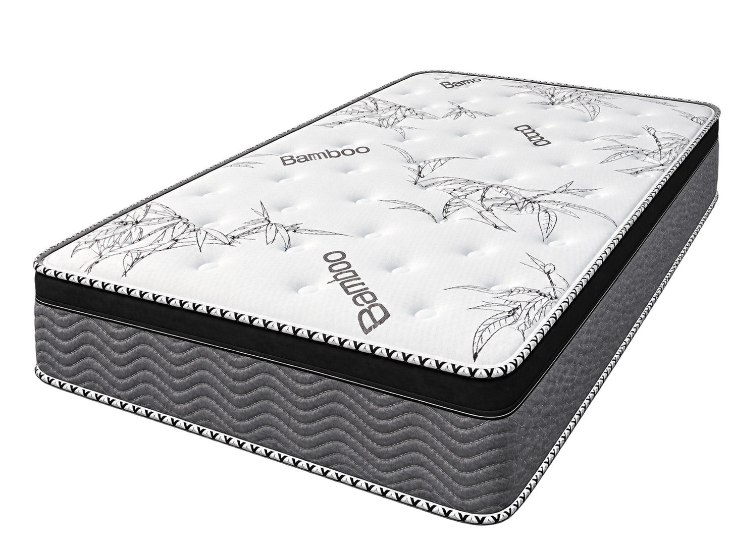 Double Full XL Spinal Rest 11" Firm Euro top Hybrid / Pocket Coil mattress on a white background