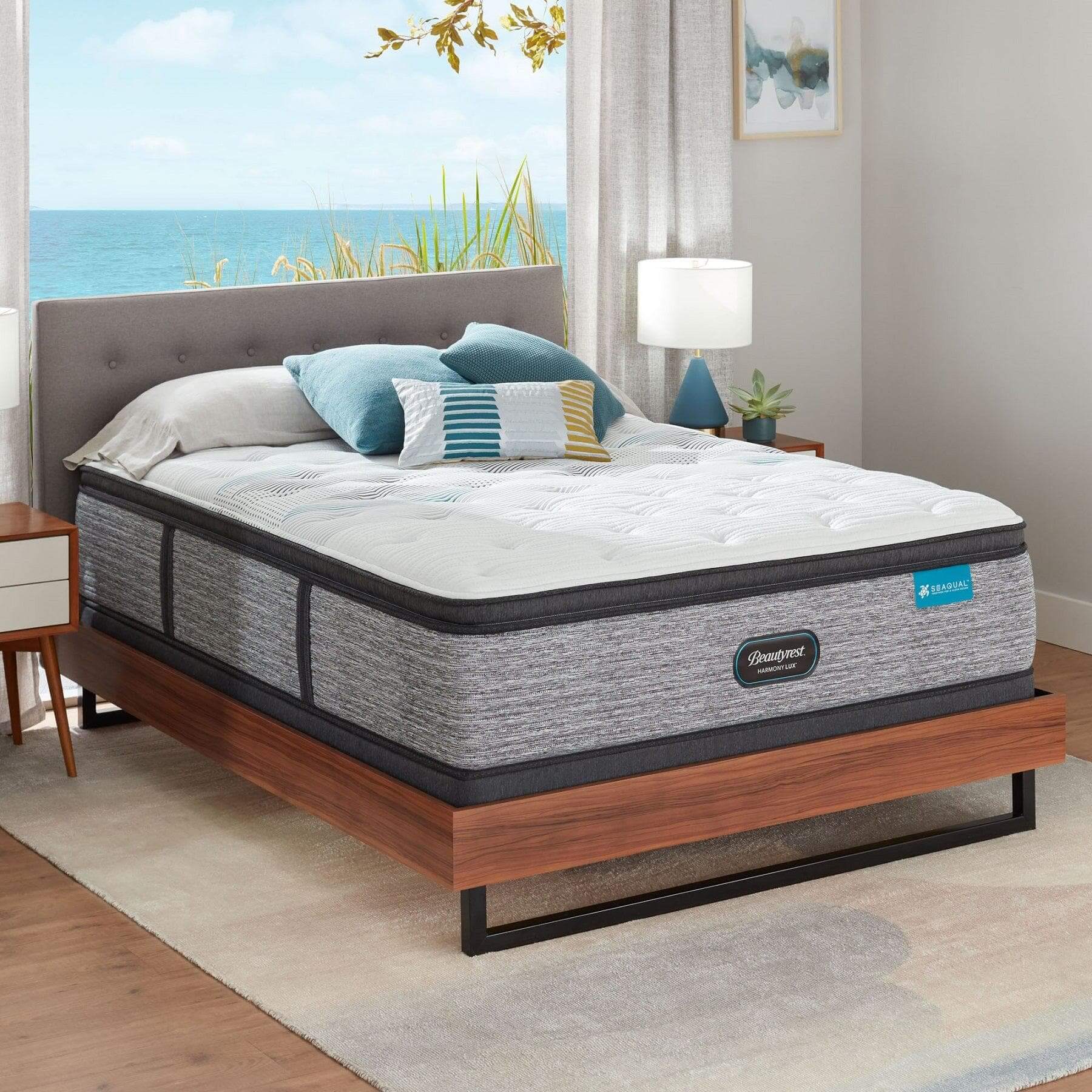 Beautyrest 15.75" Harmony Lux Carbon Plush Pillow Top Mattress With Pocket Coil - DirectBed | Mattress Stores Hamilton, Niagara Falls, St Catharines, Stoney Creek, Burlington, Oakville, Ancaster