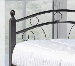 Black Dark Cherry Posts Metal Bed Queen Bed - DirectBed