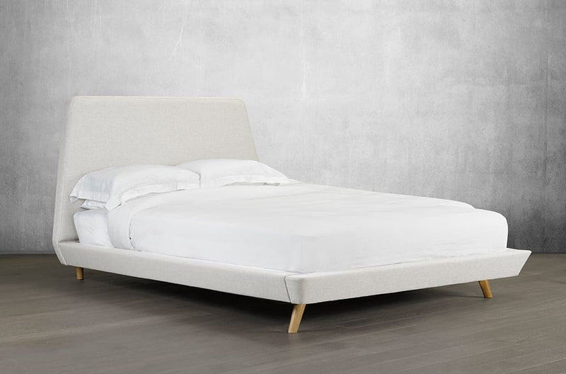 Linen-Style Fabric Platform Bed and Headboard