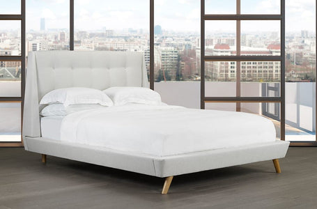 Upholstered Platform Bed and Headboard - DirectBed