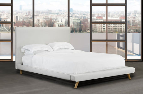 Bonded Leather Platform Bed and Headboard - DirectBed