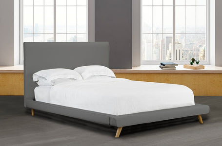Bonded Leather Platform Bed and Headboard - DirectBed