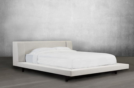 Linen Platform Bed and Headboard - DirectBed