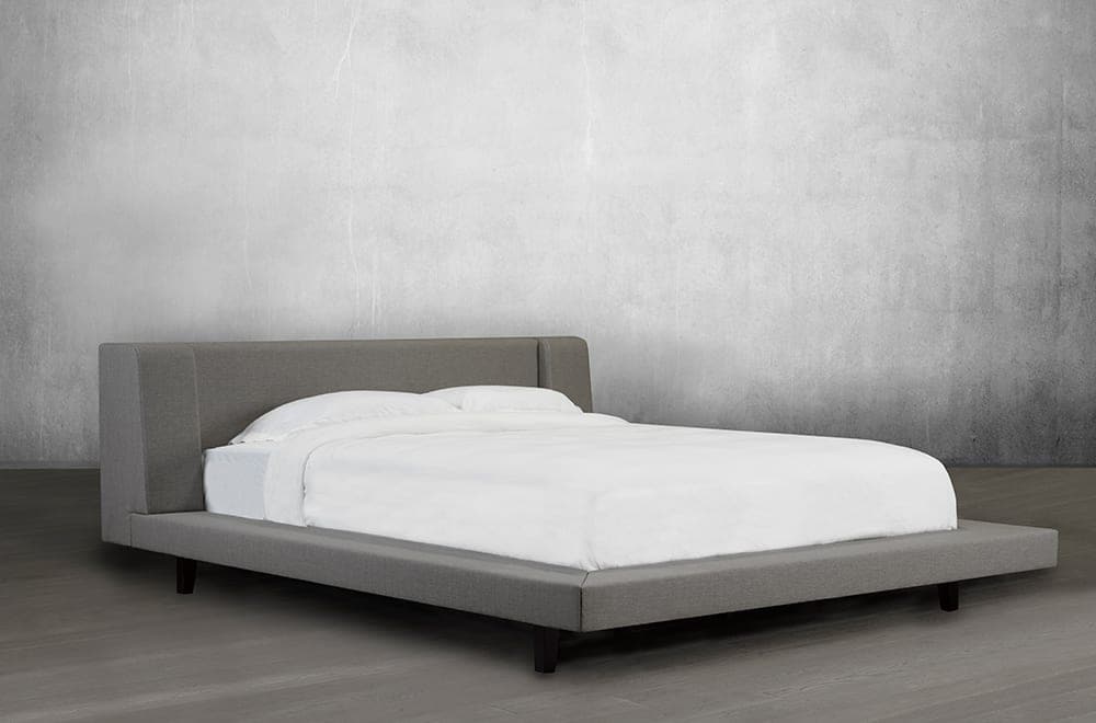 Linen Platform Bed and Headboard - DirectBed