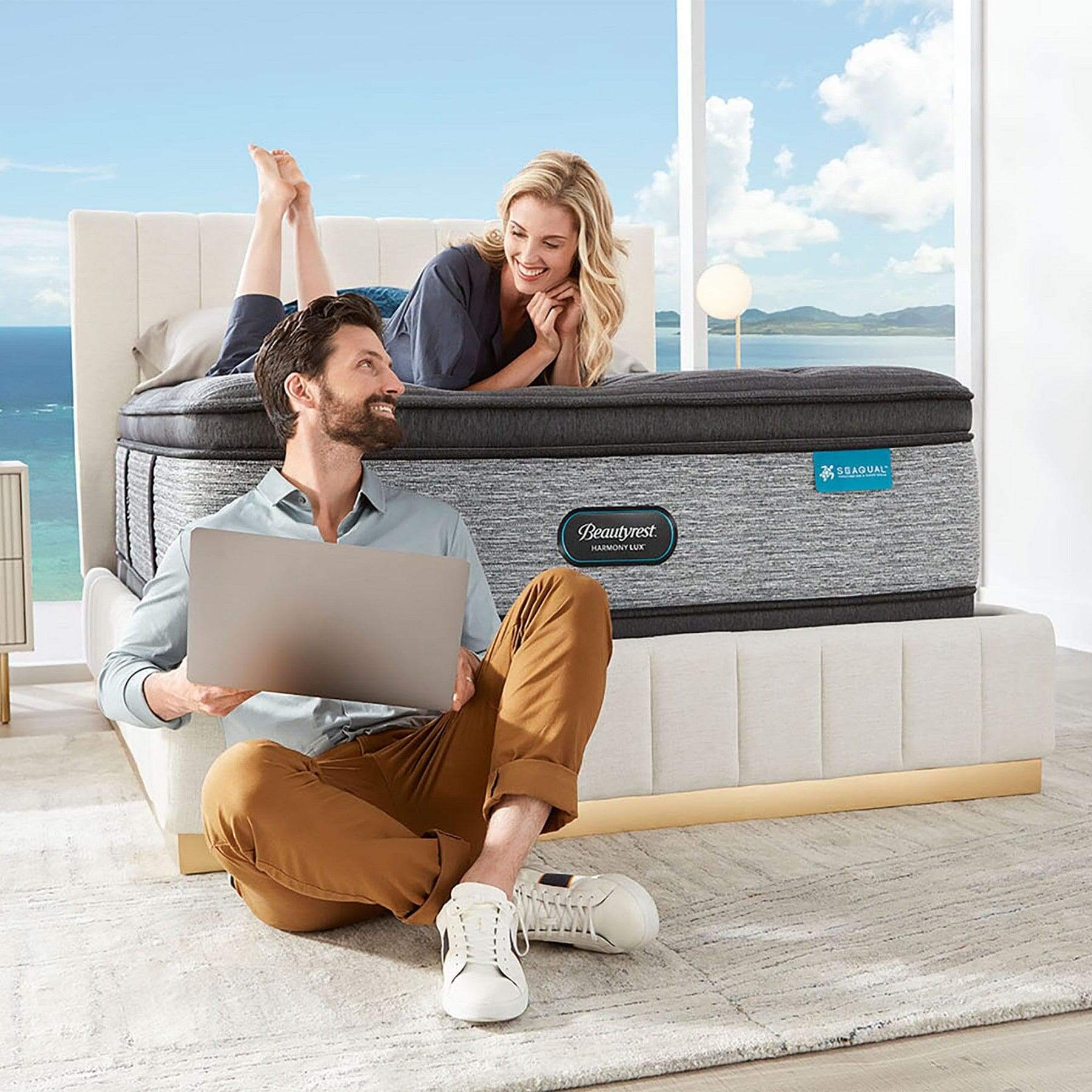 Beautyrest 17.25" Harmony Lux Diamond Series Medium Pillow Top Mattress - DirectBed | Mattress Stores Hamilton, Niagara Falls, St Catharines, Stoney Creek, Burlington, Oakville, Ancaster