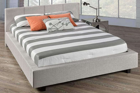 Leather Upholstered Platform Bed and Headboard - DirectBed