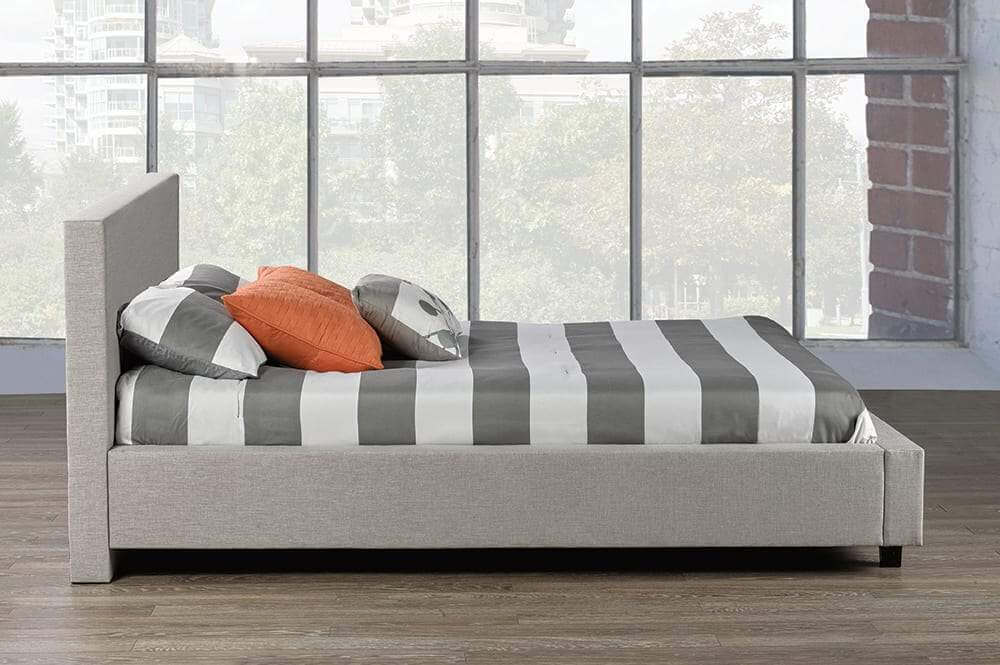 Leather Upholstered Platform Bed and Headboard - DirectBed