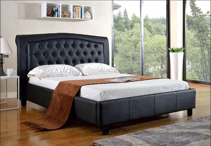 Black PU Leather Bed - DirectBed