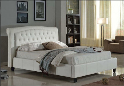 White PU Leather Bed - DirectBed