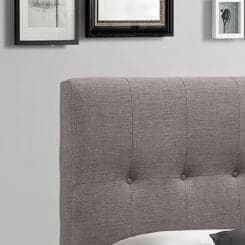 Light Grey Cotton Fabric Bed King Bed - DirectBed
