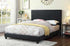 Bonded Leather Platform Headboard & Bed King / Black - DirectBed
