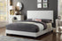 Bonded Leather Platform Headboard & Bed King / White - DirectBed