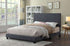 Bonded Leather Platform Headboard & Bed King / Grey - DirectBed