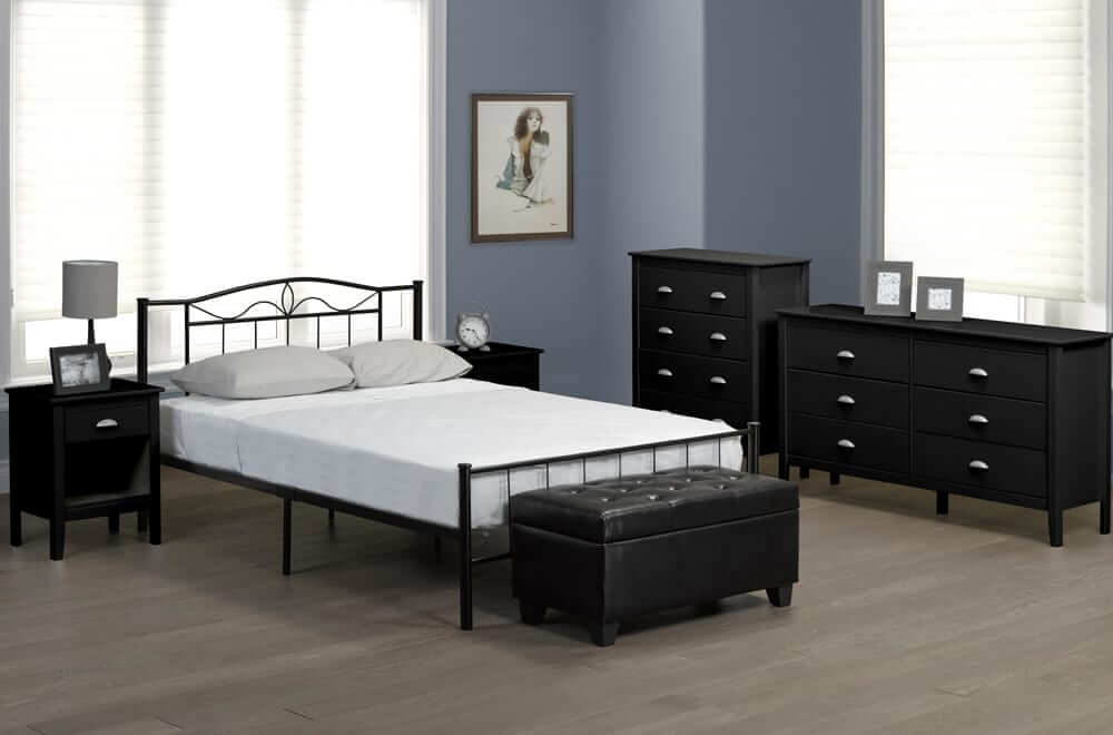 Black Metal Platform Bed - DirectBed