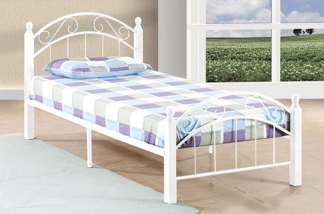 T-2320 Wooden Post Bed Twin / White - DirectBed