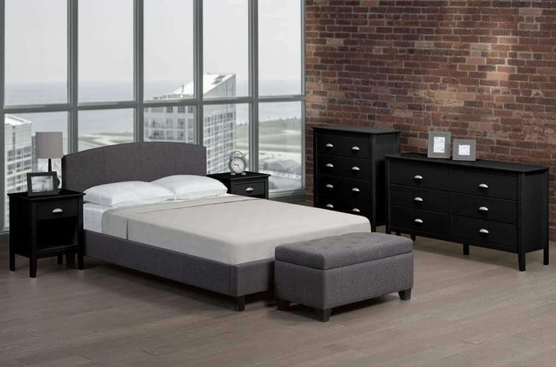 Trendy Linen-Style Fabric Platform Bed