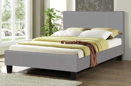 Stunning Bonded Leather Platform Bed - DirectBed