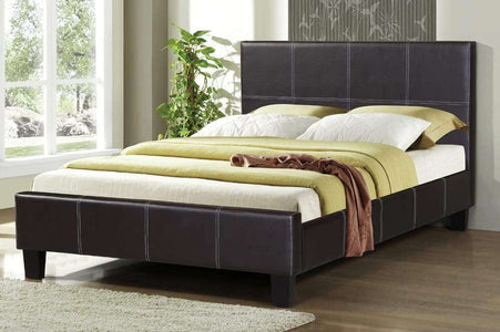 Stunning Bonded Leather Platform Bed - DirectBed