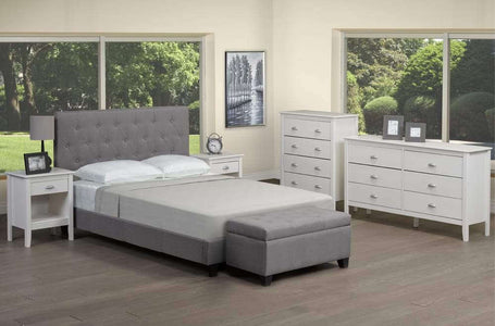 Wood Linen-Style Fabric Platform Bed - DirectBed
