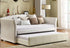 White Pull-Out Trundle PU Day Bed - DirectBed