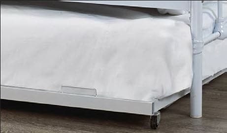 White Metal Frame Trudle Bed - DirectBed