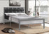 Grey Padded Headboard Metal Bed - DirectBed