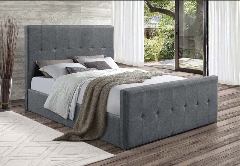 Dark Grey Fabric Bed 5440
