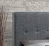 Dark Grey Fabric Bed Disc King Bed - DirectBed
