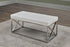 White PU Chrome Bench Cushion - DirectBed