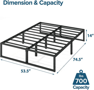 Zinus 14 Inch Platforma Bed Frame / Mattress Foundation / No Box Spring Needed / Steel Slat Support, Full - DirectBed | Mattress Stores Hamilton, Niagara Falls, St Catharines, Stoney Creek, Burlington, Oakville, Ancaster