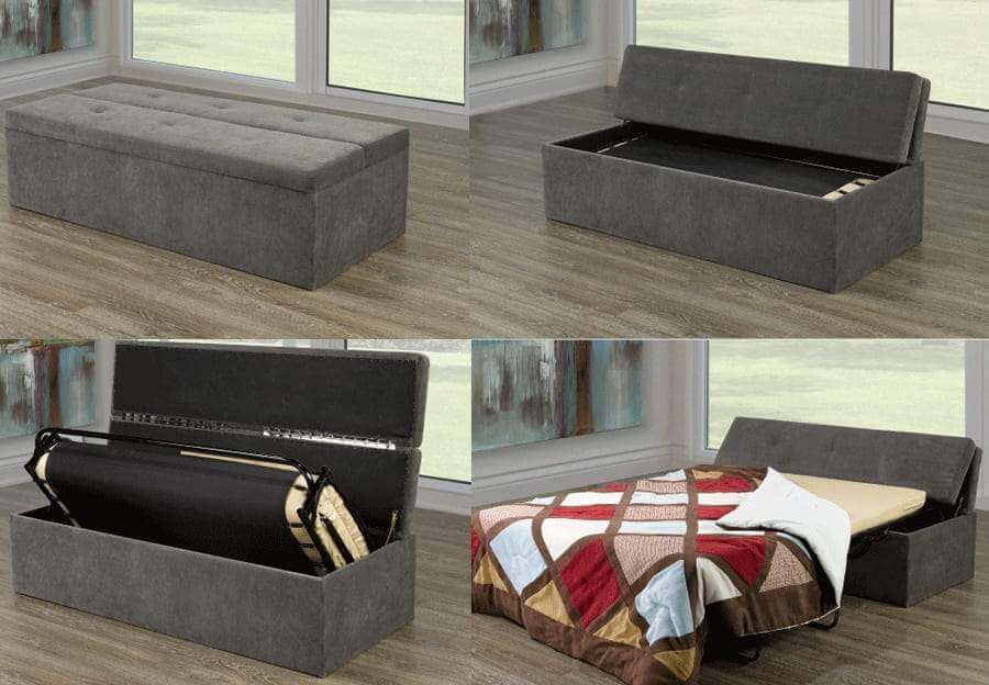 Slate Grey Linen Bed in a Box - DirectBed