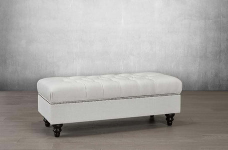 Button Tufted Storage Bench - DirectBed